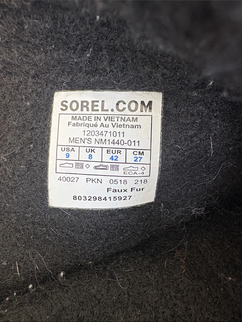 Sorel Mens Black Waterproof Insulated Snow Boots